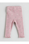 Baby Pink Ribbon Detailed Baby Girl Sweater and Leggings 2-Piece Set - 6