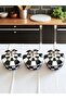 Kitchen Accessory 3-Piece Breakfast Storage Container Spice Rack Sugar Bowl Black Checkered Silver - Feray Home - 2