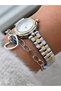 Women's Wristwatch, Daisy Model, Silver Yellow Steel Band, 2 Years Warranty, Bracelet Gift - 7