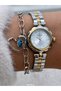 Women's Wristwatch, Daisy Model, Silver Yellow Steel Band, 2 Years Warranty, Bracelet Gift