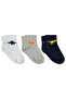 I Boys' 3-Piece Bootie Socks 2-12 Years Black from Freezen Store