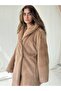 Urban Retro Hooded Oversize Jacket Coat Women Camel - 6