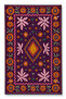 Mosso Purple Themed Floral and Motif Patterned Woven Base Modern Decorative Carpet Mosso331Mor