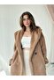 Urban Retro Hooded Oversize Jacket Coat Women Camel - 4