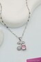 Women's Stainless Steel Silver Chain Cherry Pendant