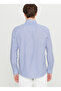 Tailored Fit Buttoned Collar White - Navy Blue Men's Shirt Ace020261596_Bzl - 5