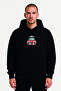 Racıng Travel Black Hooded Sweatshirt with Red Car