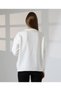 Women's Floral Applique Beading Embroidered Long Sleeve Crew Neck Knitwear Sweater - 7