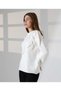 Women's Floral Applique Beading Embroidered Long Sleeve Crew Neck Knitwear Sweater - 6