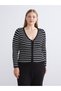 Create Your Style from Uzg Store |   V-Neck Striped Women's Knitwear Cardigan - 2