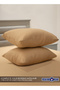 Single Plain Fitted Elastic Bedsheet with 1 Pillow Case 90 x 190 Cm (Beige) - 2