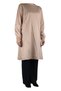 Women's Sewn Front Sleeves with Elastic at the Hem with Band Detail Crystal Two-Ply Seasonal Tunic - 4