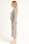 Women's knitwear set polo collar zipper jacket long skirt bottom top knitwear set - 4