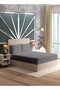 King Plain Fitted Elastic Bedsheet with 2 Pillow Case 200 x 200 Cm Grey
