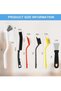 11-Piece Crevice Cleaning Brush Set, Hard Bristle Scrub Tools for Kitchen, Bathroom - 7