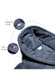Premium Cotton Velour Bathrobe – Without Piping, Quick-Drying with Belt & Pockets – Free Size, Grey - 2