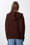 Hooded Zippered Knitwear Cardigan Lpf0108 Brown - 5