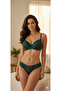 Padded Supported B Cup Adjustable Straps Stylish Night Lace Bra Panty Lingerie Set - 4