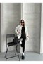 Women's Oversize Zippered & Hooded Sweatshirt - 7