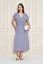 Women's Double Breasted Collar Elastic Slit Pocket Detailed Aerobin Dress 700-3764 - 2