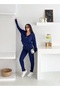 Stand-Up Collar Tracksuit Set with Modal Fabric Pockets - Wm2561 - with Ruffle Detail on the Skirt