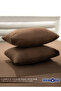 King Plain Fitted Elastic Bedsheet with 2 Pillow Case 200 x 200 Cm Coffee Brown - 3