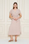 Women's Double Breasted Collar Elastic Slit Pocket Detailed Aerobin Dress 700-3764 - 3