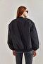 Oversize Black Puffer College Bomber Jacket Coat – High-Quality, Sporty, Stylish, and Comfortable Outerwear 2138 - 6