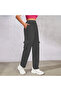 Women's Anthracite Elastic Waist Straight Leg Cargo Pants - 2