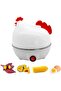 Egg Steamer - 7-Egg Capacity Chicken Shape Fast Egg Machine | Steamer for Poached, Medium and Hard-B
