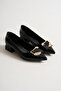 Bereket Wheat Crinkle Patent Leather Indoor Casual Women's Shoes with Stone Accessories - 2