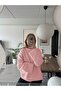 Pink Crew Neck Oversize Knitwear Sweater, Women's Sweater Fmoda1972 - 2