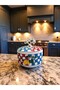 Kitchen Accessory 3-Piece Breakfast Storage Container Spice Rack Checkered Lemon Silver - Feray Home - 3