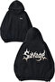 Savage Design Back Printed Black Hooded Sweatshirt