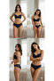 Padded Supported B Cup Adjustable Straps Lace Stylish Night Bra Panty Lingerie Set