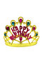 Gold Color Happy Birthday Written Birthday Crown 60 cm - 2
