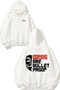 V for Vendetta 2 Design Back Printed White Hooded Sweatshirt