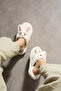 Cute Rabbit Figured Embroidered Winter Unisex House Slippers Non-Slip Sole That Doesn'T Make Noise - 2