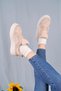 Women's Plush Detailed Sneakers - Beige - 3