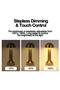 Copper Mushroom Night Lamp, LED Desk and Table Lamp Bedroom Living Room with 3-Color Touch Control - 7
