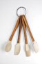 Ringed Silicone Nozzle Acacia Handle 4-Piece Cake and Pastry Set Kw-1102 - 2