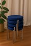 Bera Metal Wipable Tailored Fabric Stool (4 Pieces-Assembled Shipping)