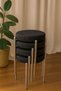 Bera Metal Wipable Tailored Fabric Stool (4 Pieces-Assembled Shipping)