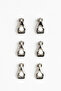 Labubu Spongebob and Friends Dinosaur and Frog Design Earring Set for Non-Pierced Ears - 2