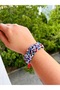 Handmade Stone Decorated Bracelet (Ribbon Weave) - 3