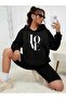 Unisex Love Print Design Trend Oversize Hooded Sweatshirt