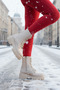 High Non-Slip Sole Zippered Waterproof Boots with Fur Inside Women's Boots - 4