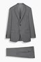 Classic Fit (4-Drop) Mono Collar Striped Gray Suit