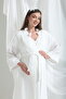 Women's Ecru V-Neck 2-Piece Maternity Set with Nursing Features