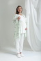 Women's Floral Crew Neck 3-Piece Maternity Nightgown Dressing Gown Set - 3